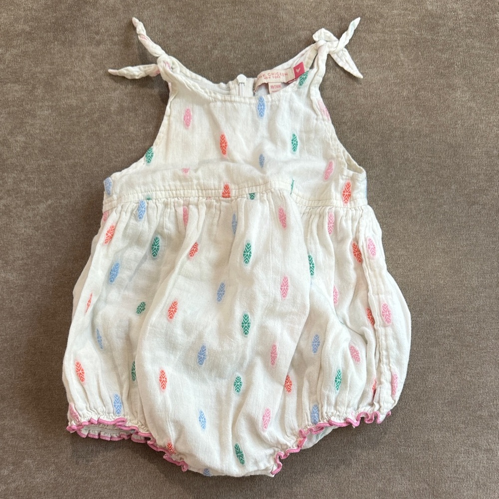 Pink Chicken Multicolor Patterned One Piece